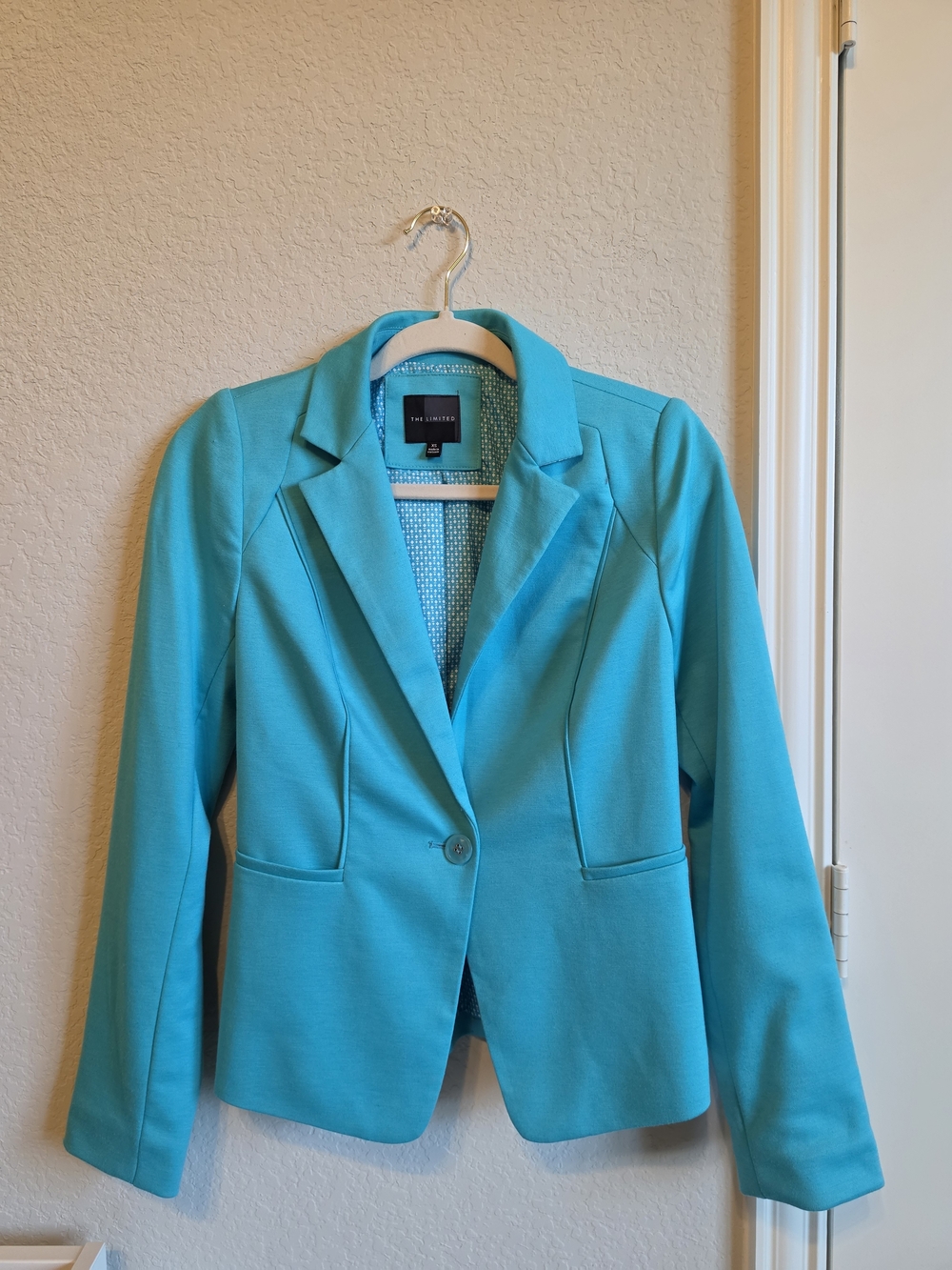 The Limited Turquoise Single-Button Blazer